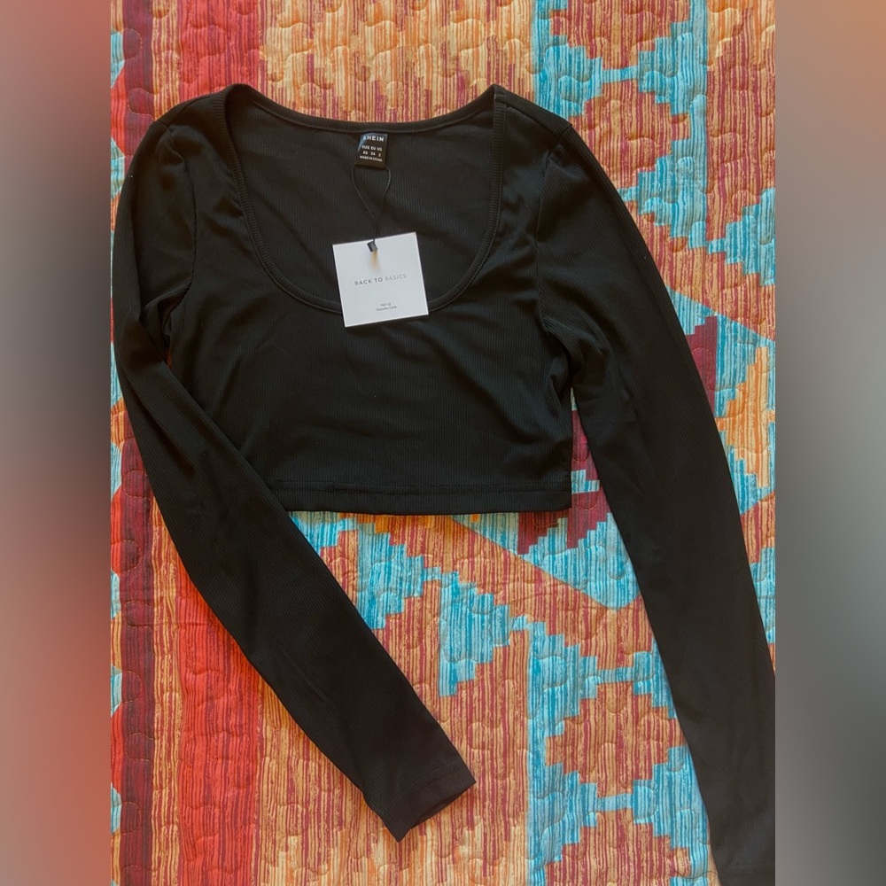 Scoop Neck Solid Crop Top